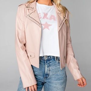 BuddyLove Trish Moto Jacket Light Pink